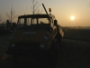 Unser Doka-Rundhauber im Sonnenaufgang Unser Doka-Rundhauber im Sonnenaufgang