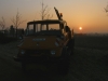Unser Doka-Rundhauber im Sonnenaufgang Unser Doka-Rundhauber im Sonnenaufgang